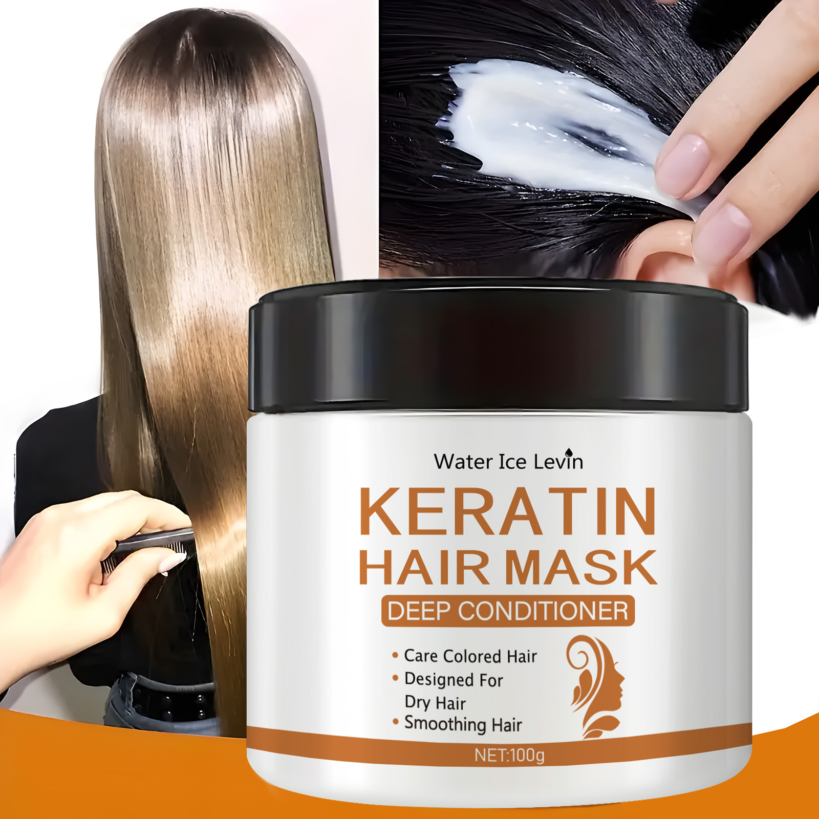 Deep Conditioner Mask - Keratin-Haarmaske – Tiefenpflegebehandlung für trockenes, geschädigtes