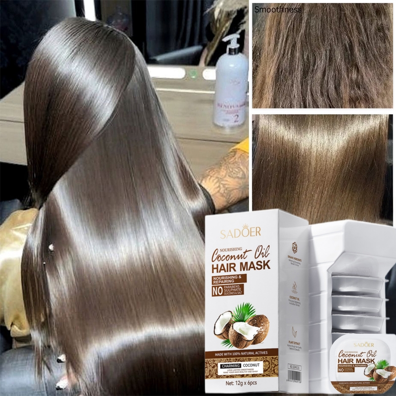 Keratin Treatment Set - Keratin-Haarbehandlung, tiefenwirksame Reparatur, pflegende Haarmaske, Essenz