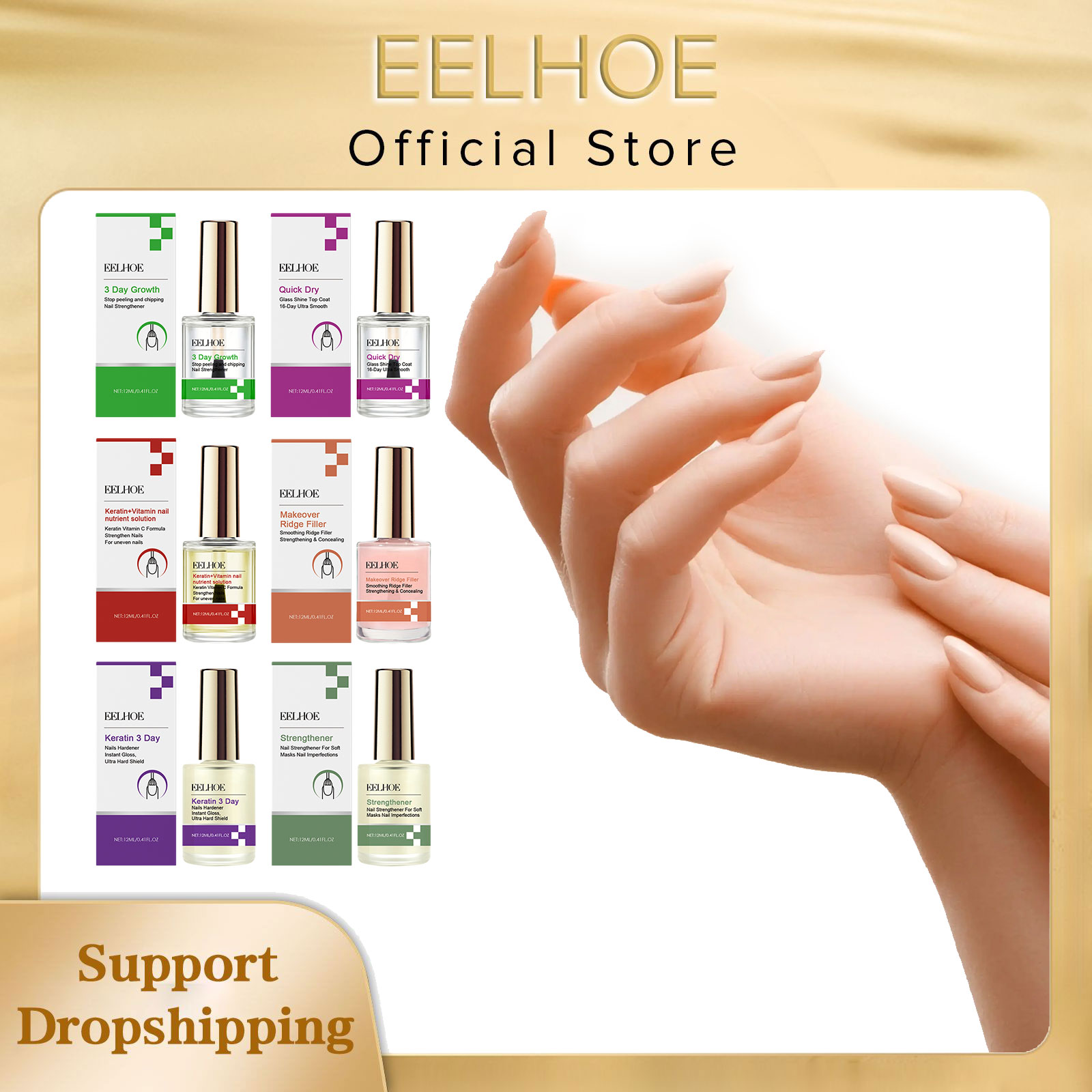 Keratin Treatment Set - Eelhoe 3 Tage Keratin Nagel reparatur