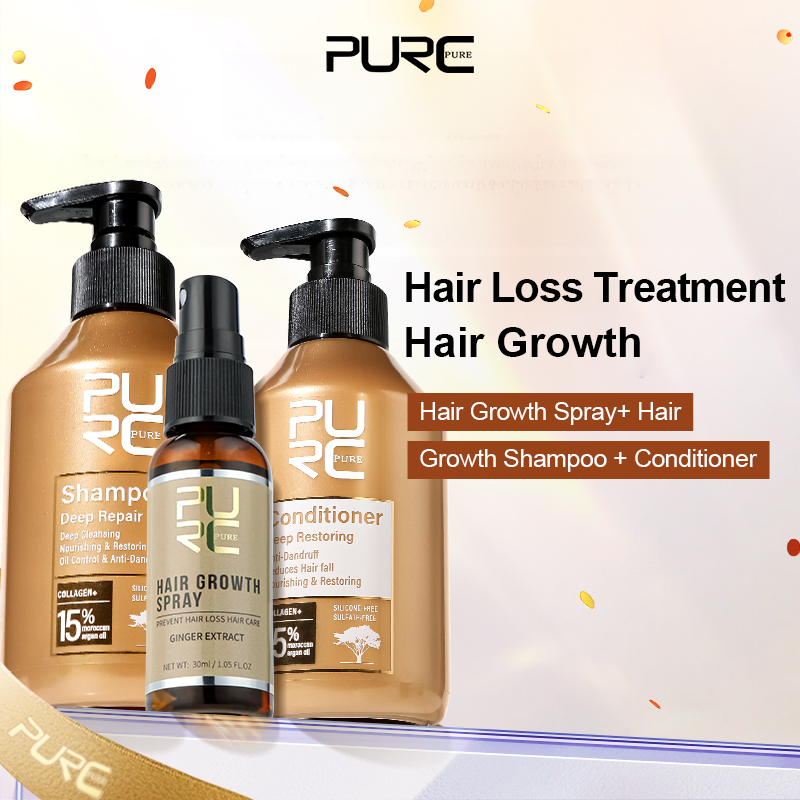 Keratin Treatment Set - PURC Marokko Arganöl Shampoo Conditioner Ingwer