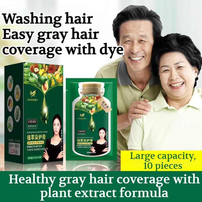 Hair Care Natural Ingredients - Abdeckung graues Haar, Haarfärbemittel, natürliche Haarfarbe,