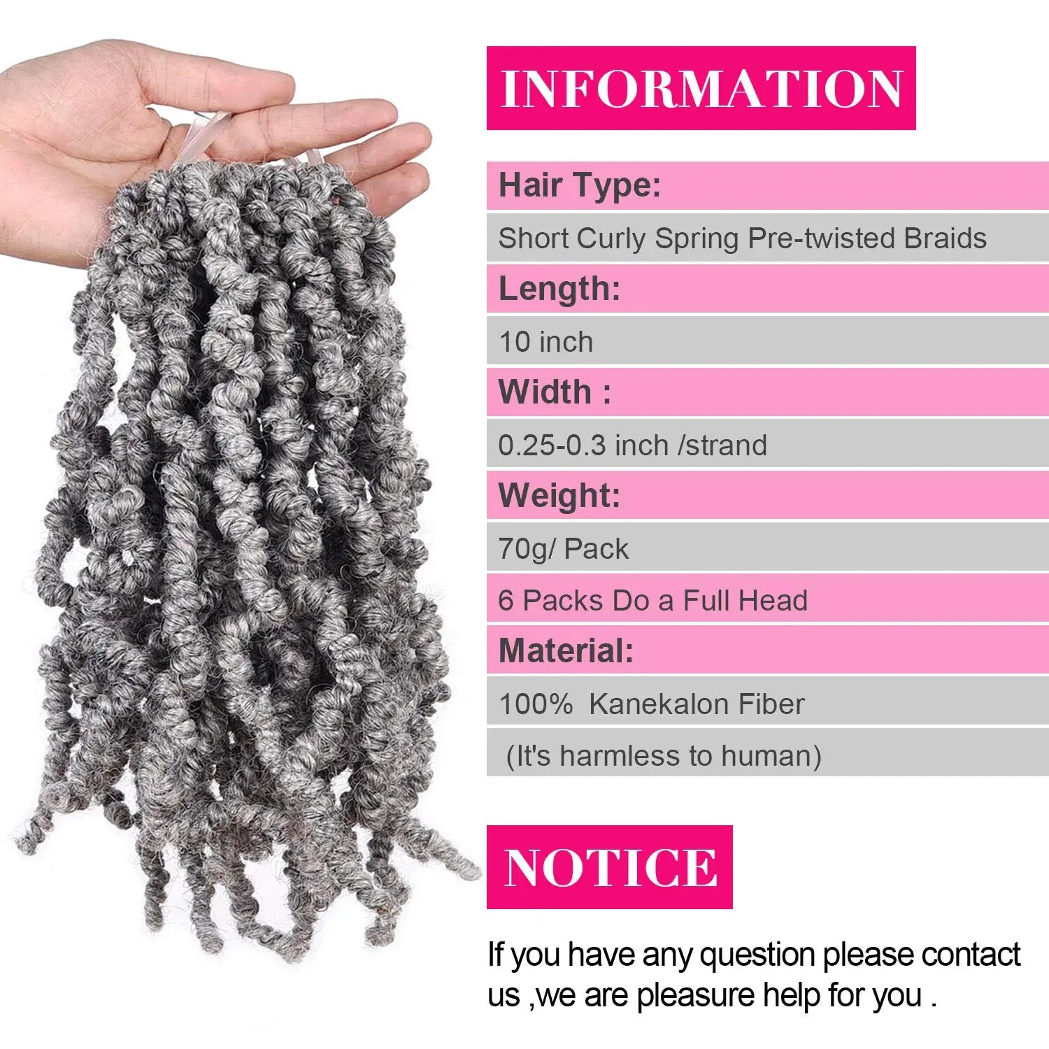10 Zoll kurze lockige Feder vo – Braiding Hair Kanekalon Bewertung und Preis