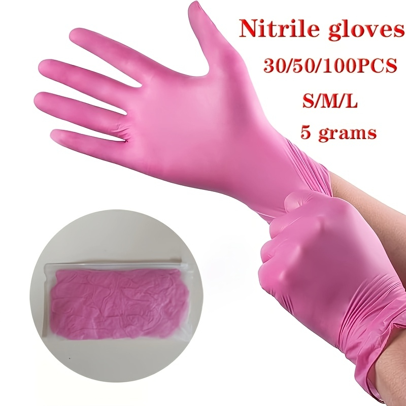 Rosa Einweg-Nitrilhandschuhe,  – Hair Care Works Bewertung und Preis